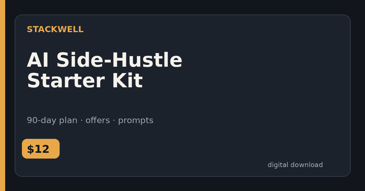 Cover for AI Side-Hustle Starter Kit
