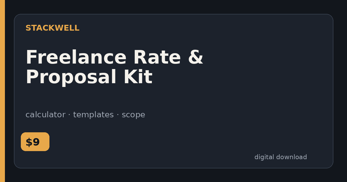 Cover for Freelance Rate & Proposal Kit